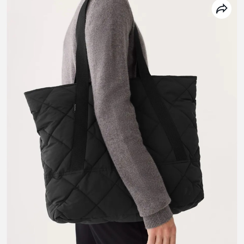 Frank & Oak Quilted Black Tote Bag